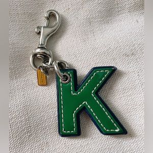 COACH Initial Leather Keychain